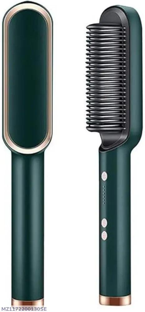 2-in-1 Hair Straightener Brush & Curling Comb – Electric Heated Hair Styling Brush.