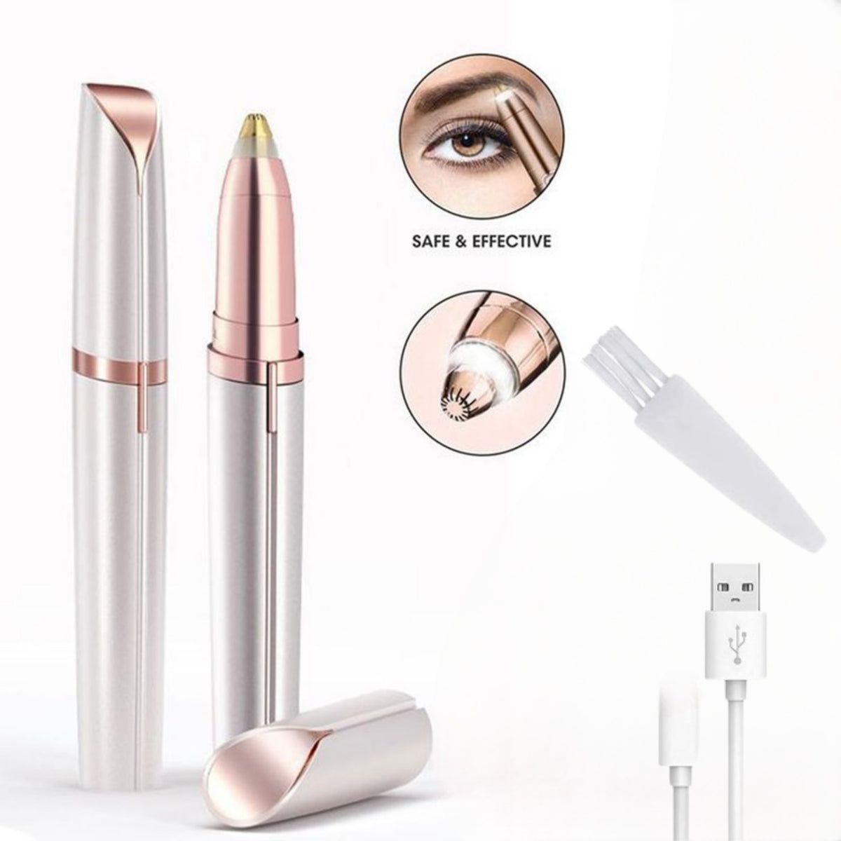 Rechargeable Facial & Eyebrow Hair Remover – Precision Trimmer Pen