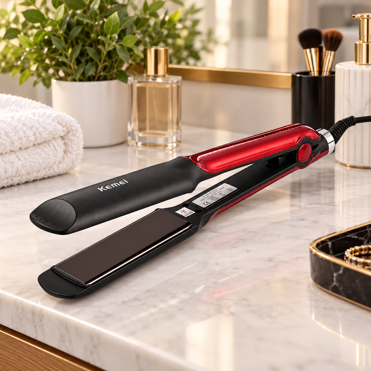 Kemei KM-531 Hair Straightener with Adjustable Temperature