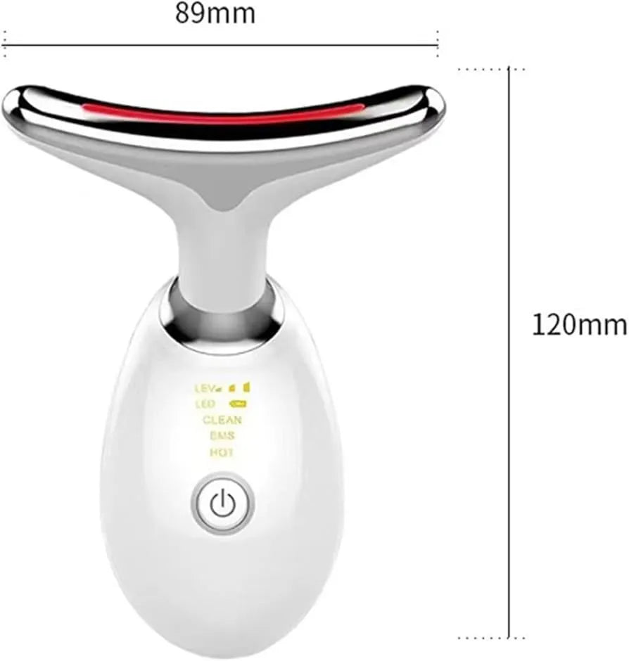 7-Light Rechargeable Face & Neck Massager – Heat, Vibration.