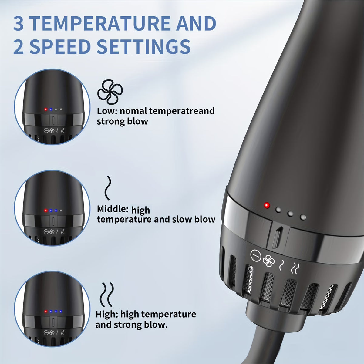 3-in-1 Hair Dryer Brush | Volumizing Hot Air Styling Brush