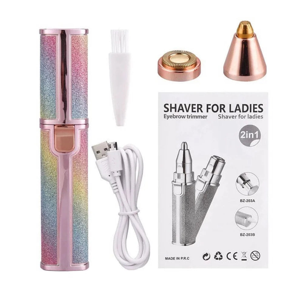 2 in 1 Eyebrow Trimmer & Facial Hair Remover for Women.