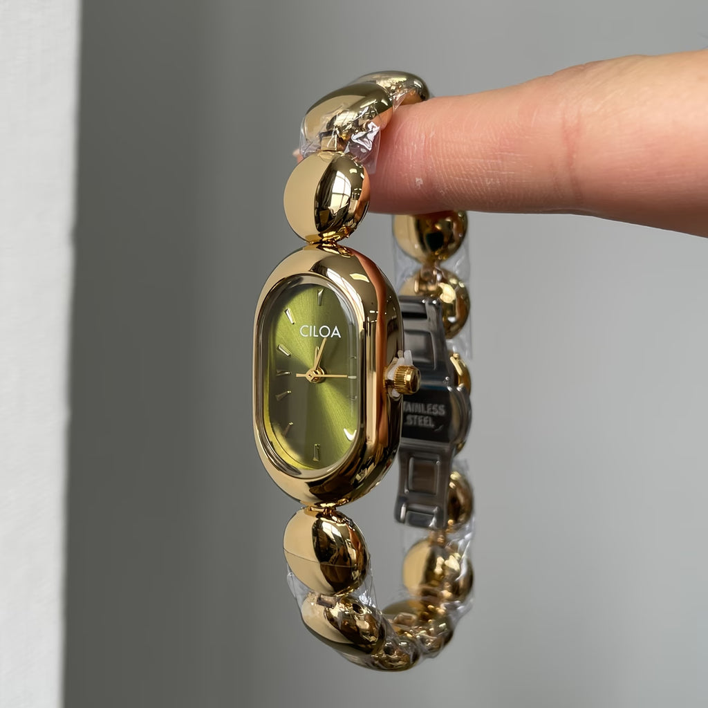 Elegant Women’s Light Green Dial Bracelet Watch – Luxury Quartz Fashion Wristwatch